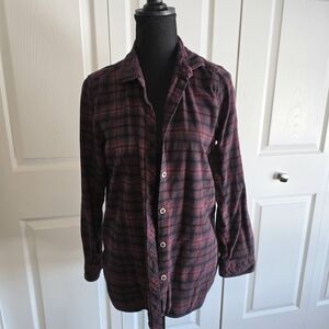Plaid Button Down Shirt for Women